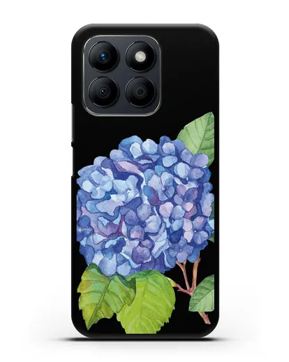 Чехол Гортензия голубая силиконовый для Honor X8b