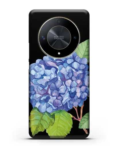 Чехол Гортензия голубая силиконовый для Honor X9b
