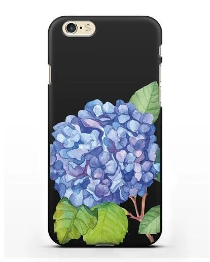 Чехол Гортензия голубая силиконовый для iPhone 6