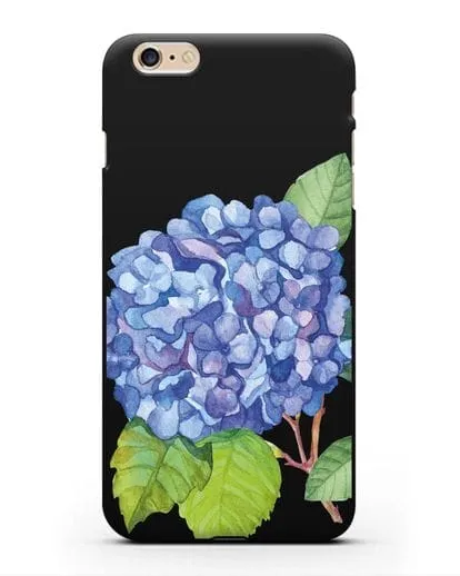 Чехол Гортензия голубая силиконовый для iPhone 6s Plus