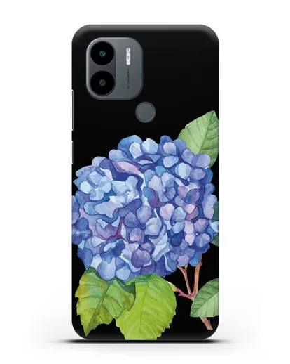Чехол Гортензия голубая силиконовый для Xiaomi Poco C51