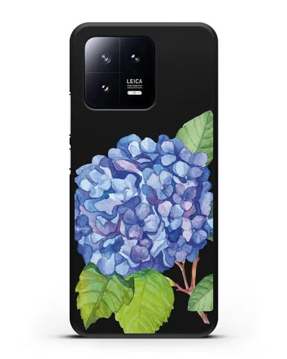 Чехол Гортензия голубая силиконовый для Xiaomi 13