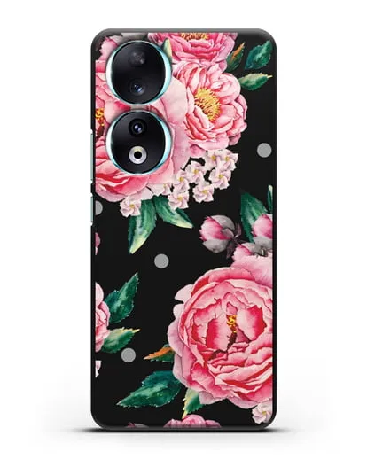 Чехол Пионы махровые силиконовый для Honor 90