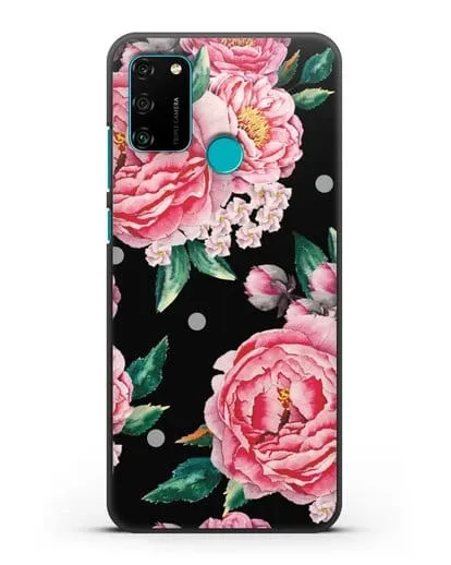 Чехол Пионы махровые силиконовый для Honor 9A