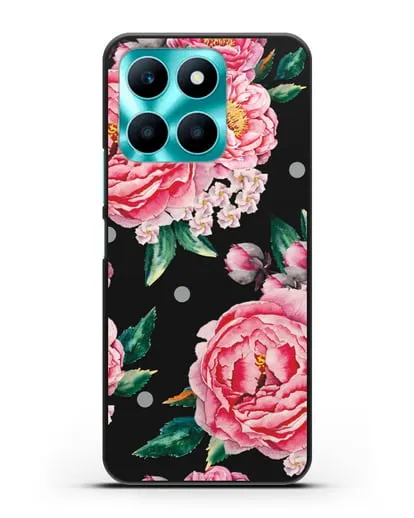 Чехол Пионы махровые силиконовый для Honor X6a
