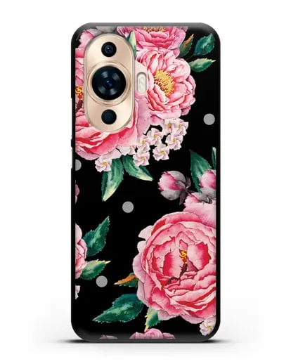 Чехол Пионы махровые силиконовый для Huawei Nova 11