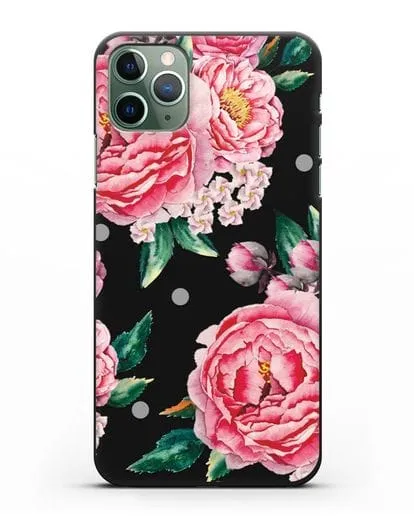 Чехол Пионы махровые силиконовый для iPhone 11 Pro Max