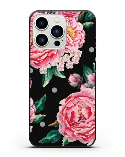 Чехол Пионы махровые силиконовый для iPhone 13 Pro