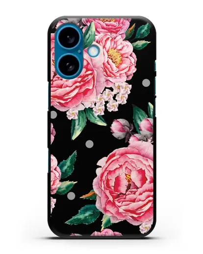 Чехол Пионы махровые силиконовый для iPhone 16