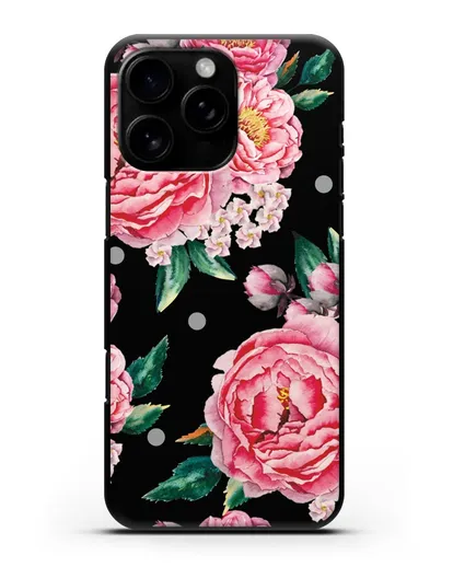 Чехол Пионы махровые силиконовый для iPhone 16 Pro Max