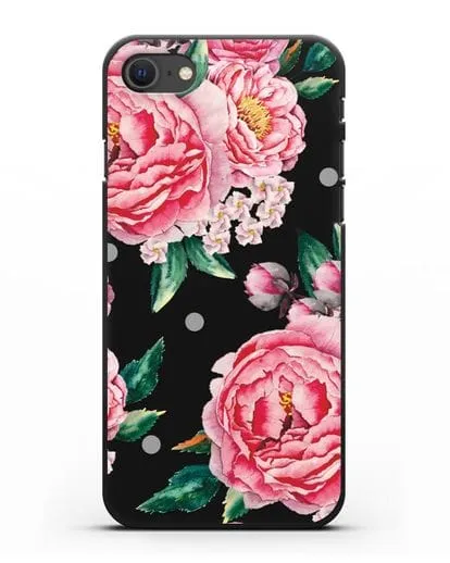 Чехол Пионы махровые силиконовый для iPhone SE 2020