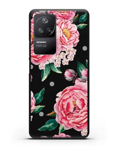 Чехол Пионы махровые силиконовый для Xiaomi Poco F4