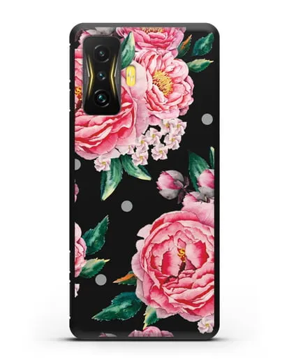 Чехол Пионы махровые силиконовый для Xiaomi Poco F4 GT