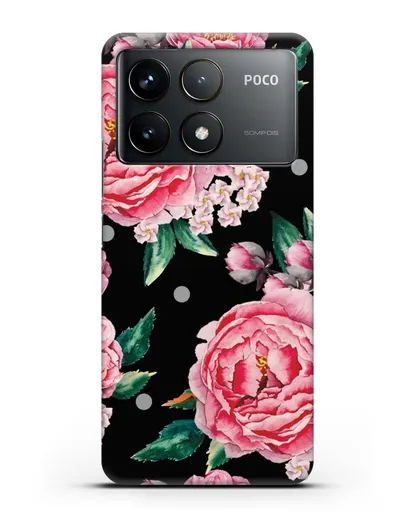 Чехол Пионы махровые силиконовый для Xiaomi Poco F6 Pro