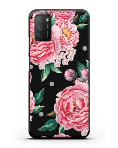 Чехол Пионы махровые силиконовый для Xiaomi Poco M3