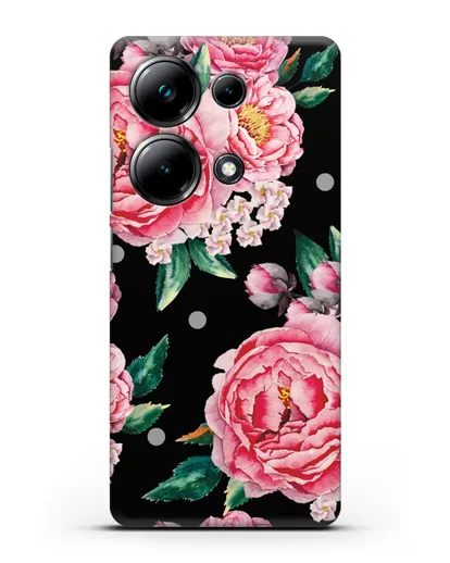 Чехол Пионы махровые силиконовый для Xiaomi Poco M6 Pro