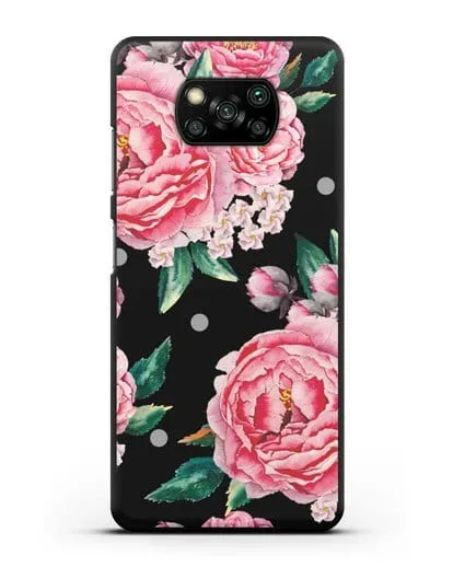 Чехол Пионы махровые силиконовый для Xiaomi Poco X3
