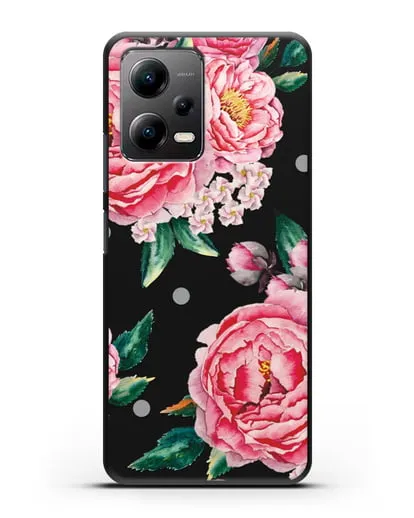 Чехол Пионы махровые силиконовый для Xiaomi Poco X5