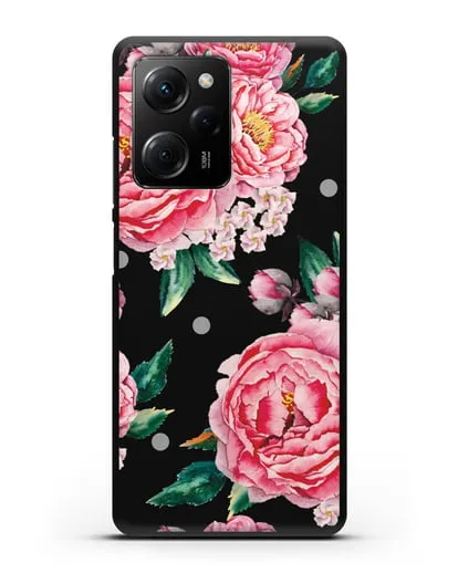 Чехол Пионы махровые силиконовый для Xiaomi Poco X5 Pro