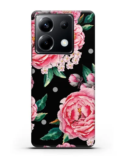 Чехол Пионы махровые силиконовый для Xiaomi Poco X6