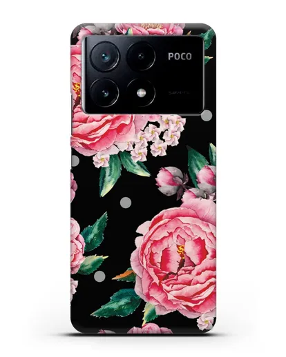 Чехол Пионы махровые силиконовый для Xiaomi Poco X6 Pro