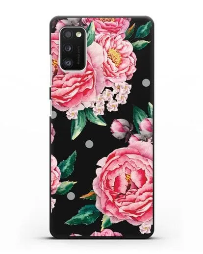 Чехол Пионы махровые силиконовый для Samsung Galaxy A41 [SM-A415F]