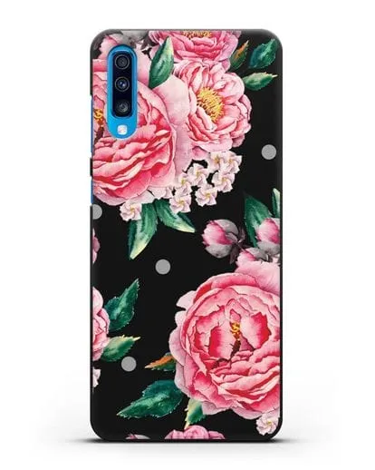 Чехол Пионы махровые силиконовый для Samsung Galaxy A70 [SM-A705F]