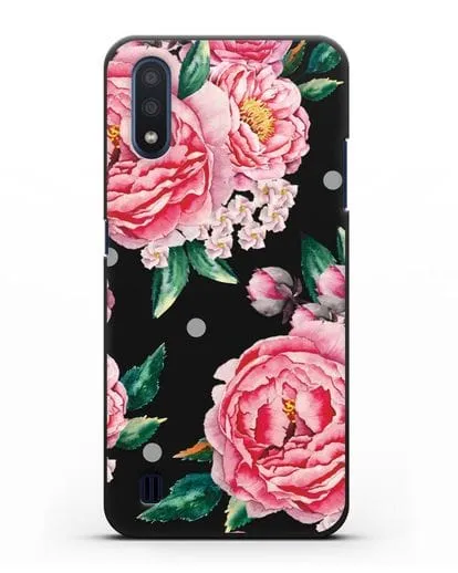 Чехол Пионы махровые силиконовый для Samsung Galaxy M01 [SM-M015F]