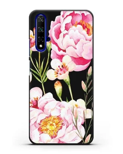 Чехол Пион Сара Бернар силиконовый для Honor 20