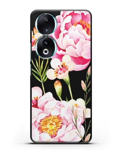 Чехол Пион Сара Бернар силиконовый для Honor 90