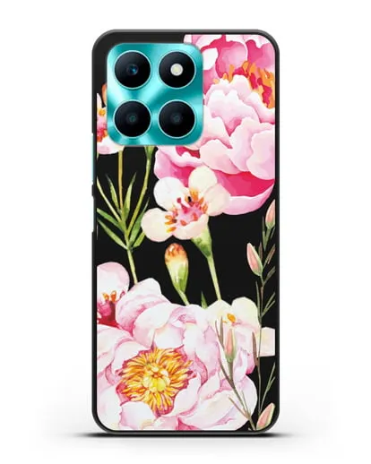 Чехол Пион Сара Бернар силиконовый для Honor X6a