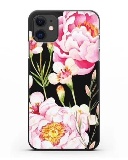 Чехол Пион Сара Бернар силиконовый для iPhone 11