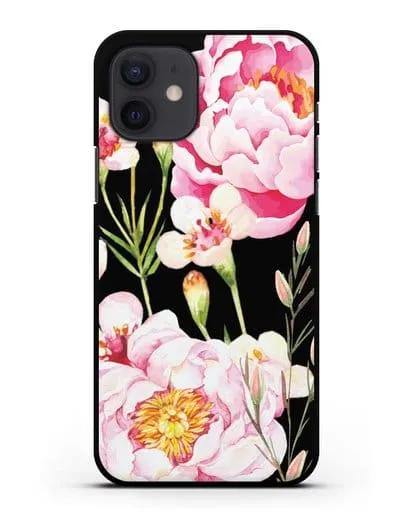 Чехол Пион Сара Бернар силиконовый для iPhone 12