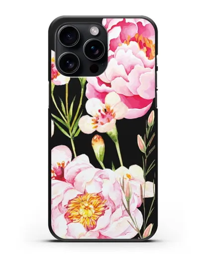 Чехол Пион Сара Бернар силиконовый для iPhone 15 Pro Max