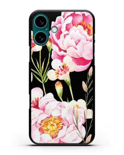 Чехол Пион Сара Бернар силиконовый для iPhone 16 Plus