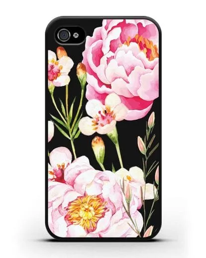 Чехол Пион Сара Бернар силиконовый для iPhone 4/4s