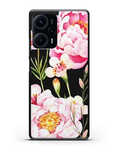 Чехол Пион Сара Бернар силиконовый для Xiaomi Poco F5