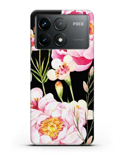 Чехол Пион Сара Бернар силиконовый для Xiaomi Poco F6 Pro