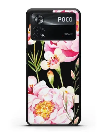 Чехол Пион Сара Бернар силиконовый для Xiaomi Poco X4 Pro