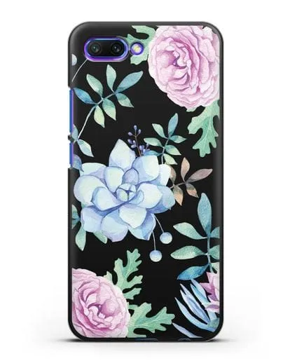Чехол Суккуленты силиконовый для Honor 10