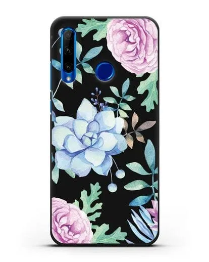 Чехол Суккуленты силиконовый для Honor 10i