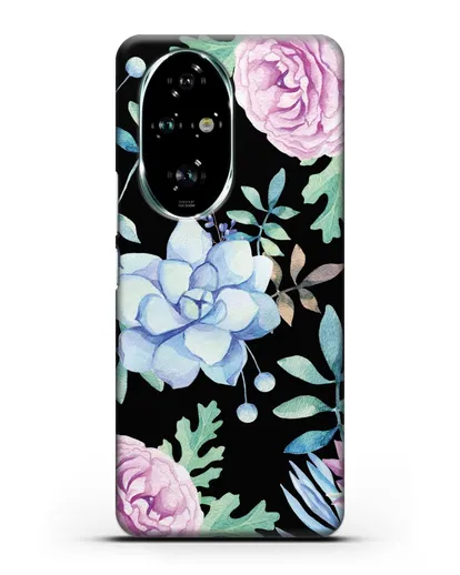 Чехол Суккуленты силиконовый для Honor 200 Pro