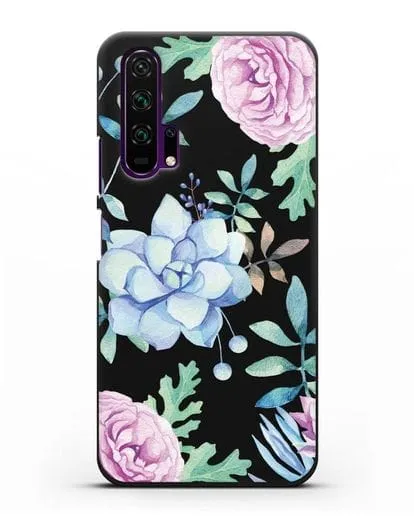 Чехол Суккуленты силиконовый для Honor 20 Pro