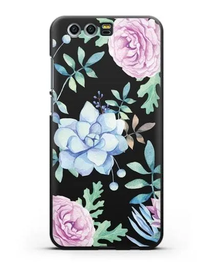 Чехол Суккуленты силиконовый для Honor 9