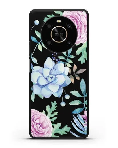 Чехол Суккуленты силиконовый для Honor X9