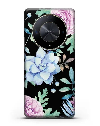 Чехол Суккуленты силиконовый для Honor X9b