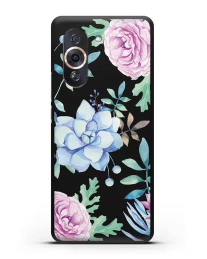 Чехол Суккуленты силиконовый для Huawei Nova 10
