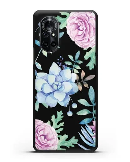 Чехол Суккуленты силиконовый для Huawei Nova 8