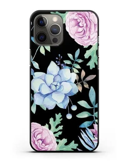 Чехол Суккуленты силиконовый для iPhone 12 Pro Max