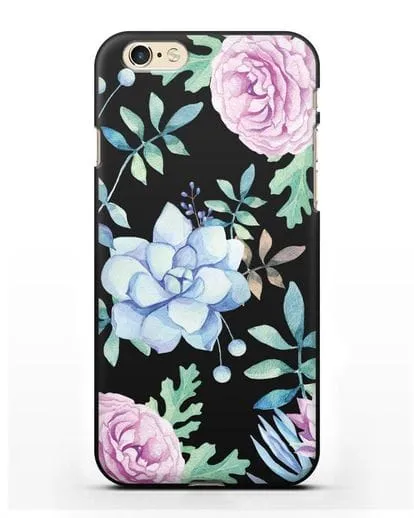 Чехол Суккуленты силиконовый для iPhone 6